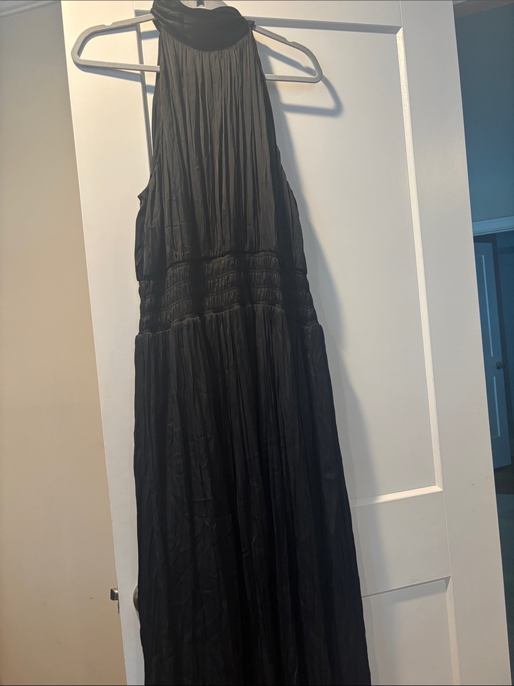 BCBGMaxAzria Black Halter-Neck Maxi Dress